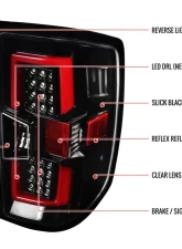 Spec-D LED Taillights (Jet Black Housing/Clear Lens) Chevrolet Silverado | GMC Sierra 2014-2019                                     - LT-SIV14BKLED-TM - Image 10