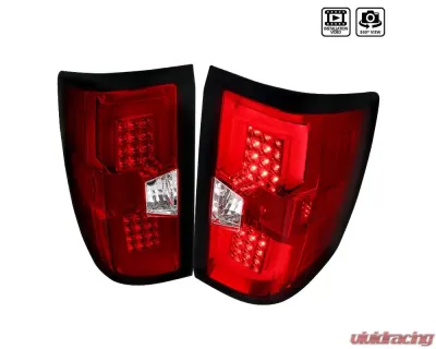 Spec-D LED Taillights (Chrome Housing/Red Lens) Chevrolet Silverado | GMC Sierra 2014-2019 - LT-SIV14RLED-TM