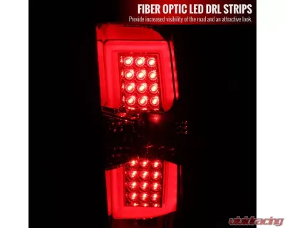 Spec-D LED Taillights (Chrome Housing/Red Lens) Chevrolet Silverado | GMC Sierra 2014-2019 - LT-SIV14RLED-TM