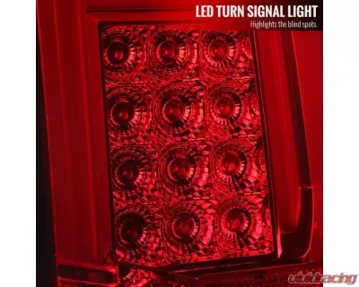Spec-D LED Taillights (Chrome Housing/Red Lens) Chevrolet Silverado | GMC Sierra 2014-2019 - LT-SIV14RLED-TM