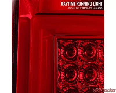 Spec-D LED Taillights (Chrome Housing/Red Lens) Chevrolet Silverado | GMC Sierra 2014-2019 - LT-SIV14RLED-TM