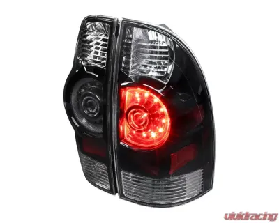Spec-D LED Taillights (Matte Black Housing/Clear Lens) Toyota Tacoma 2005-2015 - LT-TAC09JMLED-RS