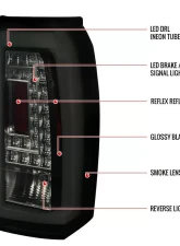Spec-D LED Taillights (Glossy Black Housing/Smoked Lens) Chevrolet Tahoe | Suburban 2015-2020                                     - LT-TAH15BBLED-TM - Image 10