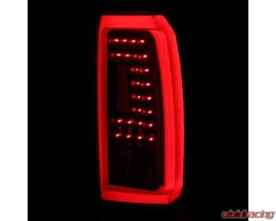 Spec-D Red Bar LED Taillights (Black Housing/Clear Lens) Chevrolet Tahoe | Suburban 2015-2020 - LT-TAH15JRLED-TM