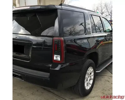 Spec-D Red Bar LED Taillights (Black Housing/Clear Lens) Chevrolet Tahoe | Suburban 2015-2020 - LT-TAH15JRLED-TM