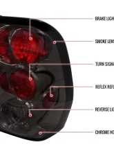 Spec-D Taillights (Chrome Housing/Smoked Lens) Chevrolet Trailblazer 2002-2009                                     - LT-TBLZ02G-TM - Image 9