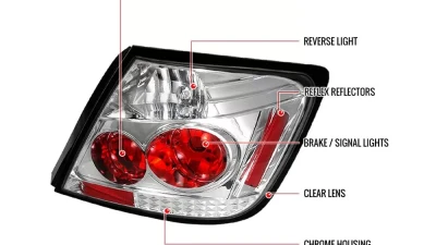 Spec-D Taillights (Chrome Housing/Clear Lens) Scion tC 2004-2010                                     - LT-TC04G2-TM - Image 9