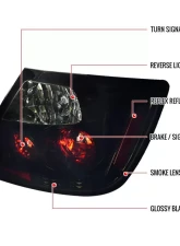Spec-D Taillights (Glossy Black Housing/Smoke Lens) Scion tC 2004-2010                                     - LT-TC04G2BB-TM - Image 9