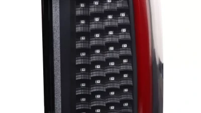 Spec-D LED Taillights w/ Red LED Tube (Matte Black Housing/Clear Lens) Nissan Titan 2004-2015                                     - LT-TIT04JRLED-G2-TM - Image 2