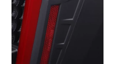 Spec-D LED Taillights w/ Red LED Tube (Matte Black Housing/Clear Lens) Nissan Titan 2004-2015                                     - LT-TIT04JRLED-G2-TM - Image 5