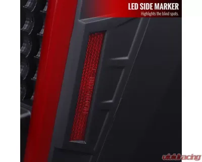 Spec-D LED Taillights w/ Red LED Tube (Matte Black Housing/Clear Lens) Nissan Titan 2004-2015 - LT-TIT04JRLED-G2-TM
