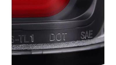 Spec-D LED Taillights w/ Red LED Tube (Matte Black Housing/Clear Lens) Nissan Titan 2004-2015                                     - LT-TIT04JRLED-G2-TM - Image 6