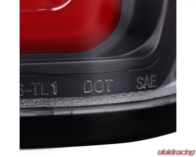 Spec-D LED Taillights w/ Red LED Tube (Matte Black Housing/Clear Lens) Nissan Titan 2004-2015 - LT-TIT04JRLED-G2-TM