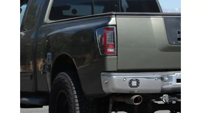 Spec-D LED Taillights w/ Red LED Tube (Matte Black Housing/Clear Lens) Nissan Titan 2004-2015                                     - LT-TIT04JRLED-G2-TM - Image 9