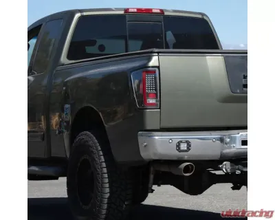 Spec-D LED Taillights w/ Red LED Tube (Matte Black Housing/Clear Lens) Nissan Titan 2004-2015 - LT-TIT04JRLED-G2-TM