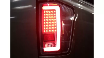 Spec-D LED Taillights w/ Red LED Tube (Matte Black Housing/Clear Lens) Nissan Titan 2004-2015                                     - LT-TIT04JRLED-G2-TM - Image 10