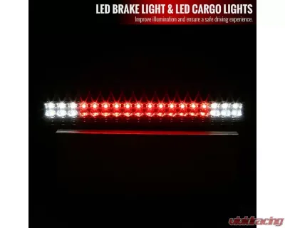 Spec-D LED 3rd Brake Light (Chrome Housing/Clear Lens) Nissan Titan 2004-2015 - LT-TIT04RBCLED-RS