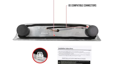 Spec-D LED 3rd Brake Light (Chrome Housing/Clear Lens) Nissan Titan 2004-2015                                     - LT-TIT04RBCLED-RS - Image 8