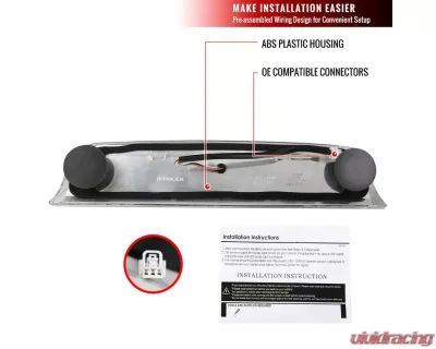 Spec-D LED 3rd Brake Light (Chrome Housing/Clear Lens) Nissan Titan 2004-2015 - LT-TIT04RBCLED-RS