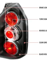 Spec-D Taillights (Matte Black Housing/Clear Lens) Hyundai Tucson 2004-2009                                     - LT-TUC04JM-TM - Image 9
