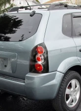 Spec-D Taillights (Matte Black Housing/Clear Lens) Hyundai Tucson 2004-2009                                     - LT-TUC04JM-TM - Image 10