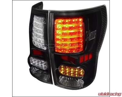 Spec-D LED Taillights (Matte Black Housing/Clear Lens) Toyota Tundra 2007-2013 - LT-TUN07JMLED-JP