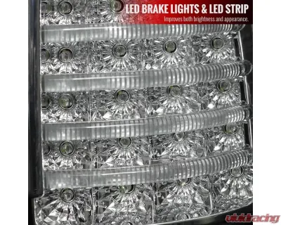 Spec-D LED Taillights (Matte Black Housing/Clear Lens) Toyota Tundra 2007-2013 - LT-TUN07JMLED-JP