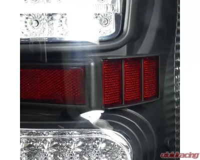 Spec-D LED Taillights (Matte Black Housing/Clear Lens) Toyota Tundra 2007-2013 - LT-TUN07JMLED-JP