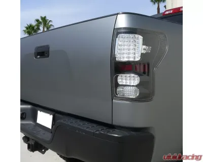 Spec-D LED Taillights (Matte Black Housing/Clear Lens) Toyota Tundra 2007-2013 - LT-TUN07JMLED-JP