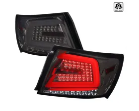 Spec-D LED Sequential Turn Signal Taillights (Chrome Housing/Smoke Lens) Subaru 2008-2014