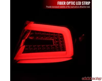 Spec-D LED Sequential Turn Signal Taillights (Chrome Housing/Smoked Lens) Subaru Impreza | WRX | STI 2008-2014 - LT-WRX084GLED-SQ-TM