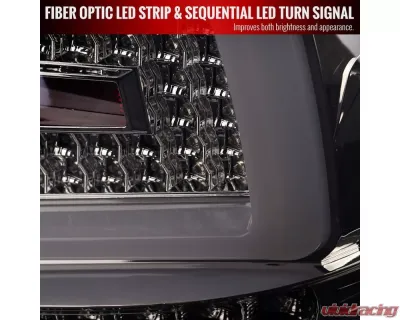 Spec-D LED Sequential Turn Signal Taillights (Chrome Housing/Smoked Lens) Subaru Impreza | WRX | STI 2008-2014 - LT-WRX084GLED-SQ-TM