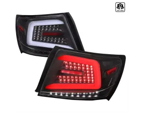 Spec-D LED Sequential Turn Signal Taillights (Matte Black Housing/Clear Lens) Subaru 2008-2014