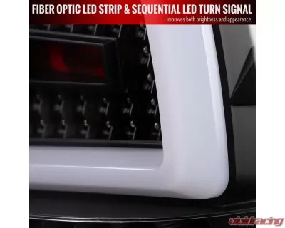 Spec-D LED Sequential Turn Signal Taillights (Matte Black Housing/Clear Lens) Subaru 2008-2014 - LT-WRX084JMLED-SQ-TM