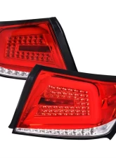 Spec-D LED Bars Sequential Turn Signal Taillights (Chrome Housing/Red Lens) Subaru 2008-2014                                     - LT-WRX084RLED-SQ-TM - Image 10