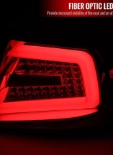 Spec-D LED Bars Sequential Turn Signal Taillights (Chrome Housing/Red Lens) Subaru 2008-2014                                     - LT-WRX084RLED-SQ-TM - Image 3