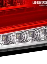 Spec-D LED Bars Sequential Turn Signal Taillights (Chrome Housing/Red Lens) Subaru 2008-2014                                     - LT-WRX084RLED-SQ-TM - Image 6