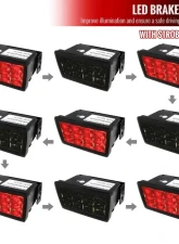 Spec-D F1 Style Rear LED 3rd Brake Light (Chrome Housing/Smoke Lens) Subaru 2011-2018                                     - LT-WRX11RB3GLED-VS - Image 4