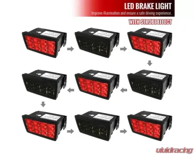 Spec-D F1 Style Rear LED 3rd Brake Light (Chrome Housing/Smoke Lens) Subaru 2011-2018 - LT-WRX11RB3GLED-VS