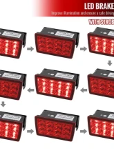 Spec-D F1 Style LED 3rd Brake Light (Chrome Housing/Red Lens) Subaru 2011-2021                                     - LT-WRX11RB3R2LED-VS - Image 2