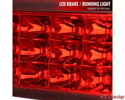 Spec-D F1 Style LED 3rd Brake Light (Chrome Housing/Red Lens) Subaru 2011-2021 - LT-WRX11RB3R2LED-VS