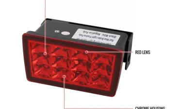 Spec-D F1 Style LED 3rd Brake Light (Chrome Housing/Red Lens) Subaru WRX | STI | XV Crosstrek 2011-2021                                     - LT-WRX11RB3R2LED-VS - Image 9