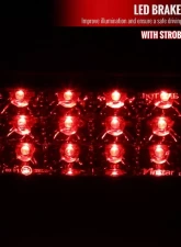 Spec-D F1 Style Rear LED 3rd Brake Light (Chrome Housing/Red Lens) Subaru 2011-2018                                     - LT-WRX11RB3RLED-VS - Image 3