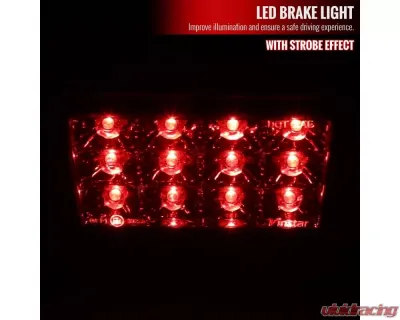 Spec-D F1 Style Rear LED 3rd Brake Light (Chrome Housing/Red Lens) Subaru 2011-2018 - LT-WRX11RB3RLED-VS