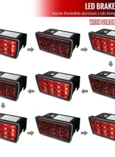 Spec-D F1 Style Rear LED 3rd Brake Light (Chrome Housing/Red Lens) Subaru 2011-2018                                     - LT-WRX11RB3RLED-VS - Image 4