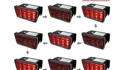 Spec-D F1 Style Rear LED 3rd Brake Light (Chrome Housing/Red Lens) Subaru WRX | STI | XV Crosstrek 2011-2018                                     - LT-WRX11RB3RLED-VS - Image 4