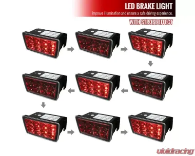Spec-D F1 Style Rear LED 3rd Brake Light (Chrome Housing/Red Lens) Subaru 2011-2018 - LT-WRX11RB3RLED-VS