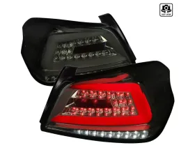 Spec-D Sequential White Bars LED Taillights (Chrome Housing/Smoke Lens) Subaru WRX | STI 2015-2021