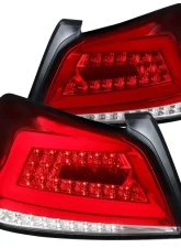 Spec-D Sequential White Bar LED Taillights (Chrome Housing/Red Lens) Subaru WRX | STI 2015-2021                                     - LT-WRX15RLED-SQ-TM - Image 10