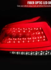 Spec-D Sequential White Bar LED Taillights (Chrome Housing/Red Lens) Subaru WRX | STI 2015-2021                                     - LT-WRX15RLED-SQ-TM - Image 2